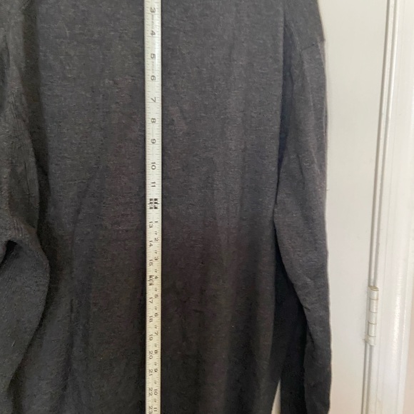 New Perry Ellis Merino Wool Blended Collar Sweater Charcoal Heather Color - Picture 6 of 8
